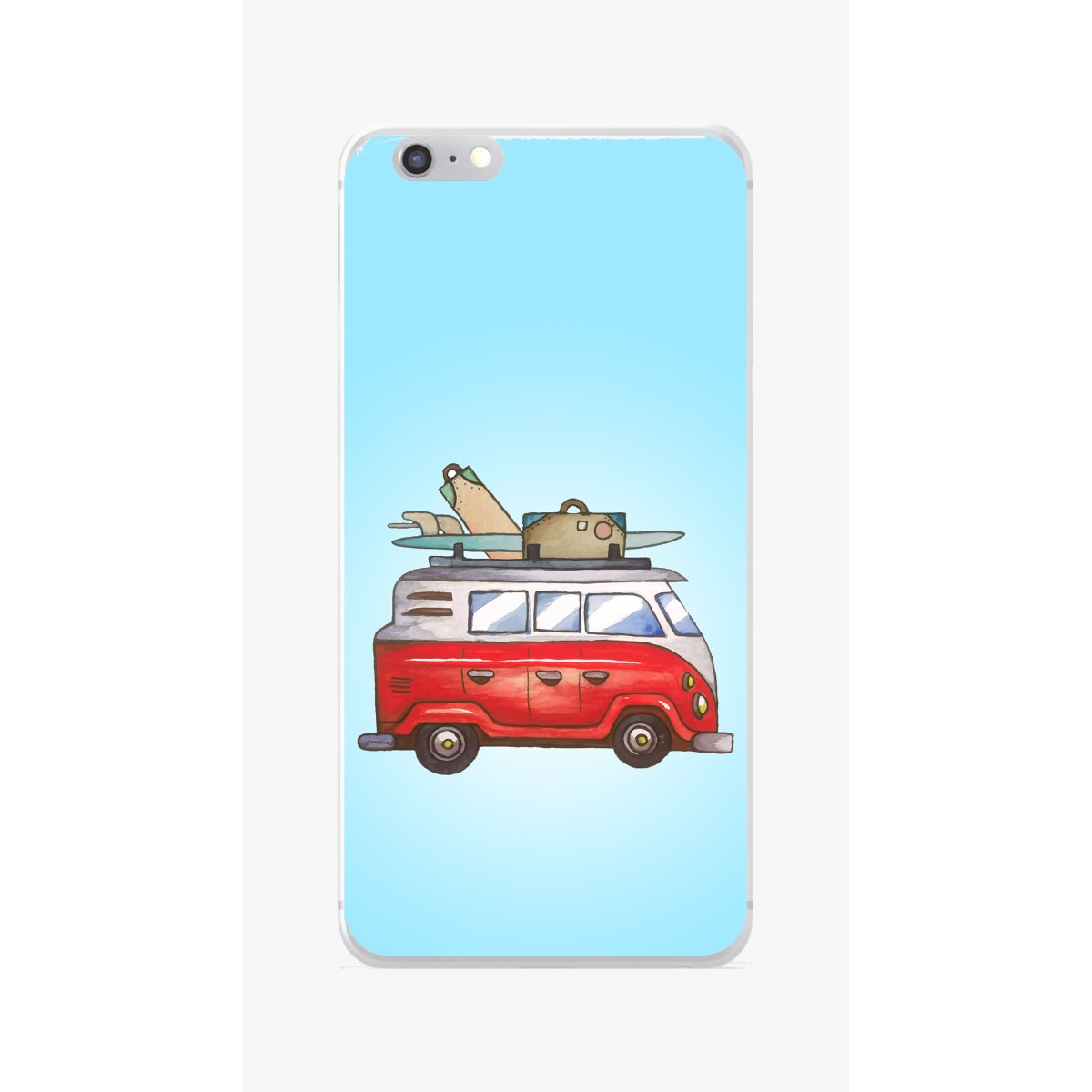 Funda Gel Tpu para Iphone 6 / 6S Diseño Furgoneta Dibujos