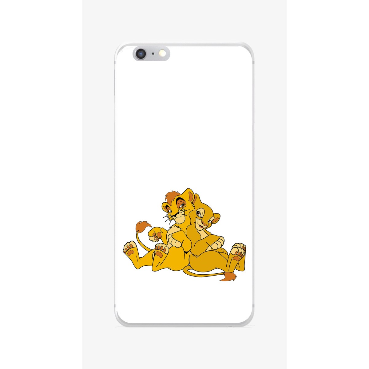 Funda Gel Tpu para Iphone 6 / 6S Diseño Leones Dibujos