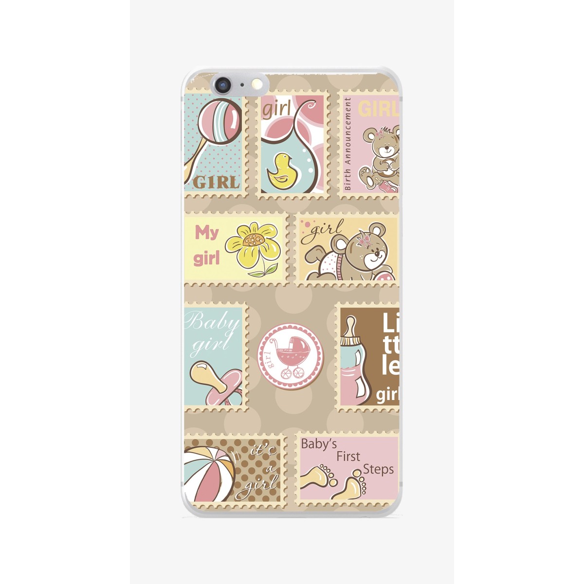 Funda Gel Tpu para Iphone 6 / 6S Diseño Sellos Dibujos