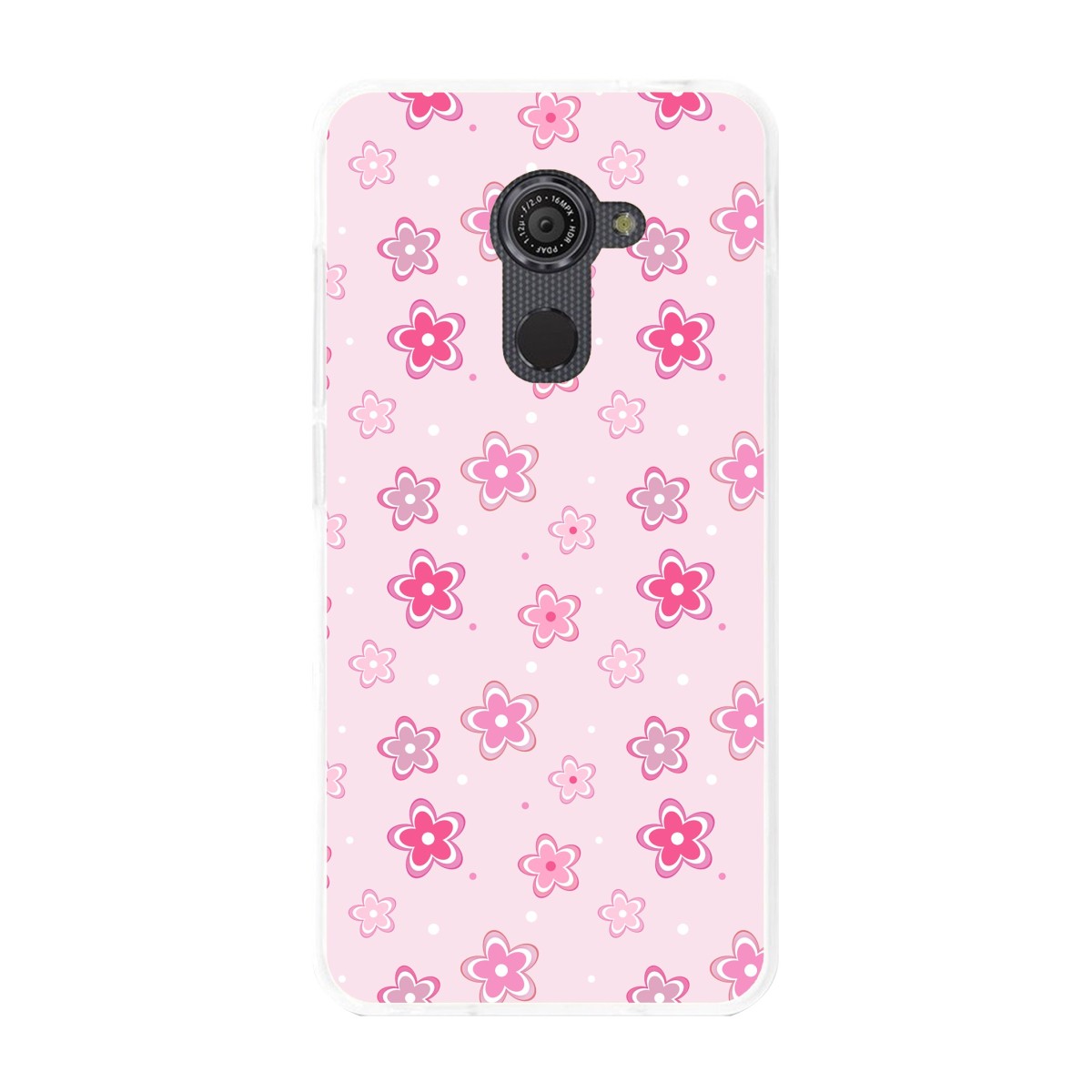 Funda Gel Tpu para Vodafone Smart Platinum 7 Diseño Flores Dibujos