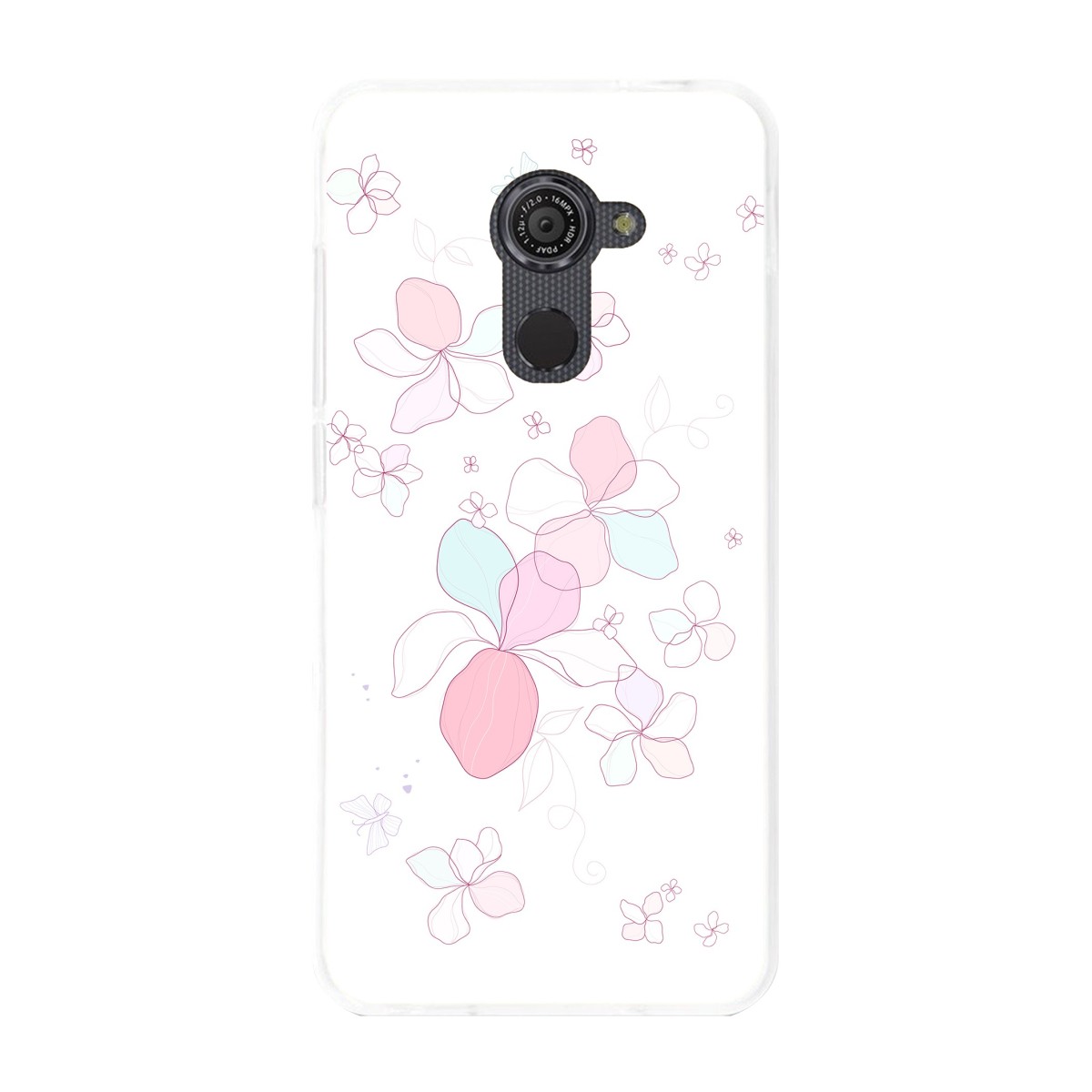 Funda Gel Tpu para Vodafone Smart Platinum 7 Diseño Flores-Minimal Dibujos
