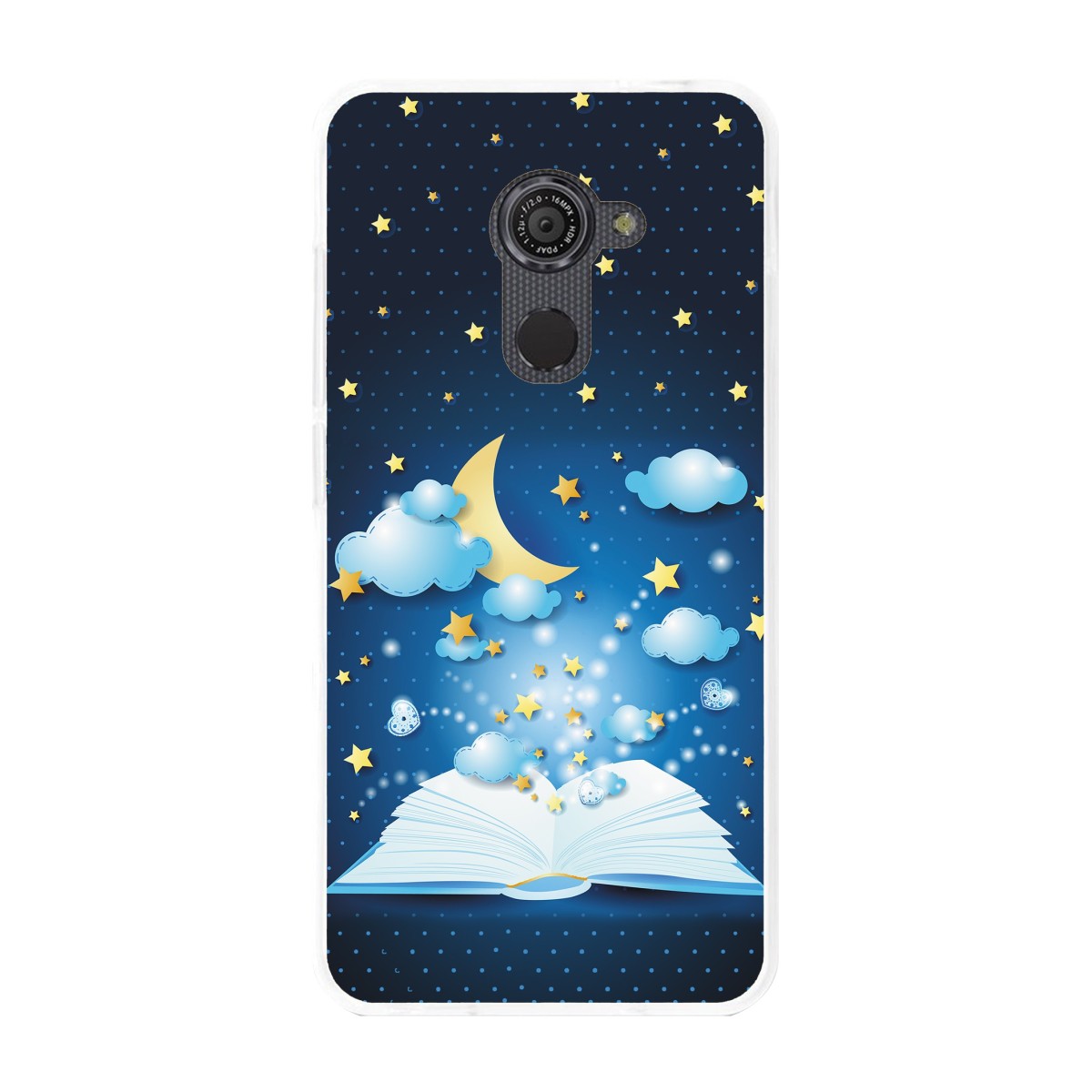 Funda Gel Tpu para Vodafone Smart Platinum 7 Diseño Libro-Cuentos Dibujos