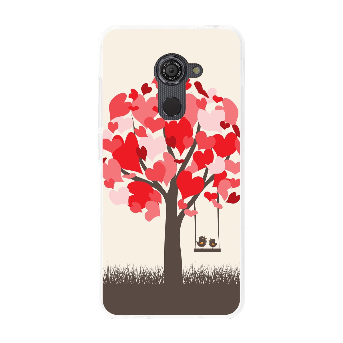 Funda Gel Tpu para Vodafone Smart Platinum 7 Diseño Pajaritos Dibujos