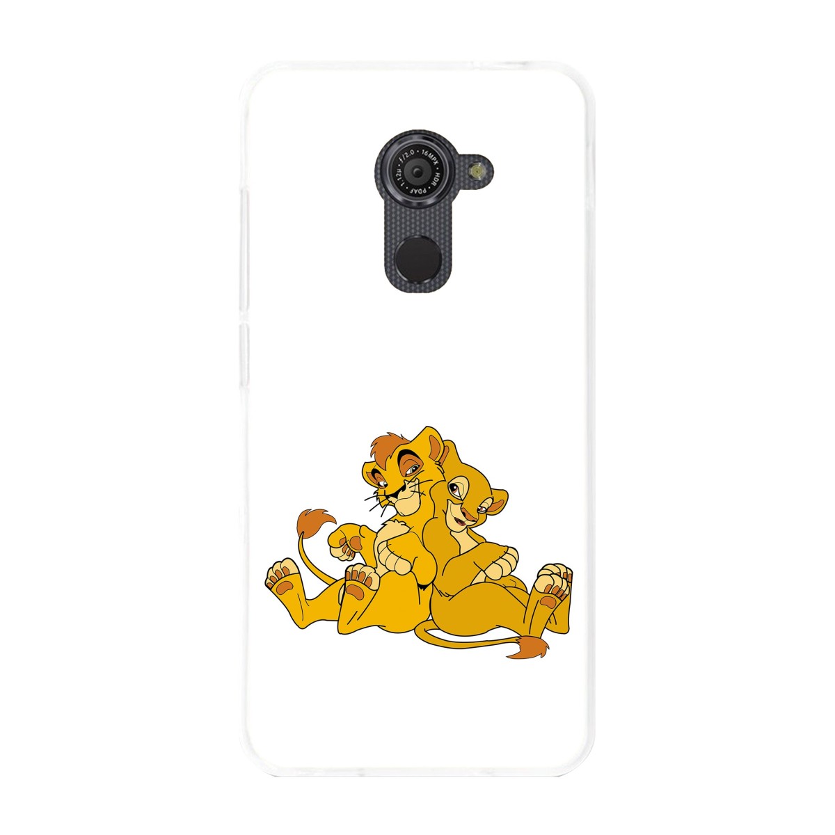 Funda Gel Tpu para Vodafone Smart Platinum 7 Diseño Leones Dibujos