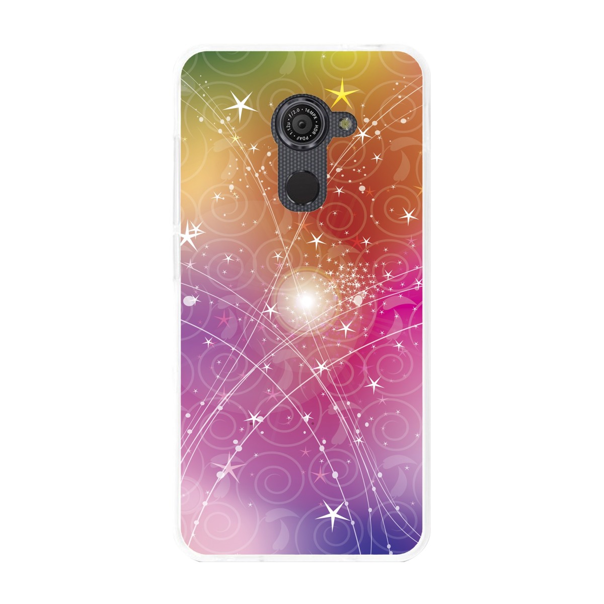 Funda Gel Tpu para Vodafone Smart Platinum 7 Diseño Abstracto Dibujos