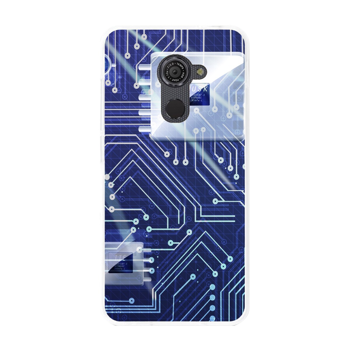 Funda Gel Tpu para Vodafone Smart Platinum 7 Diseño Circuito Dibujos