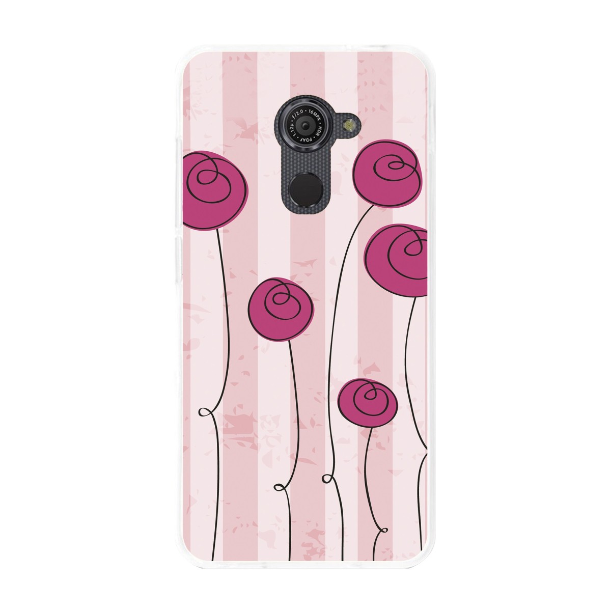 Funda Gel Tpu para Vodafone Smart Platinum 7 Diseño Flores Vintage Dibujos