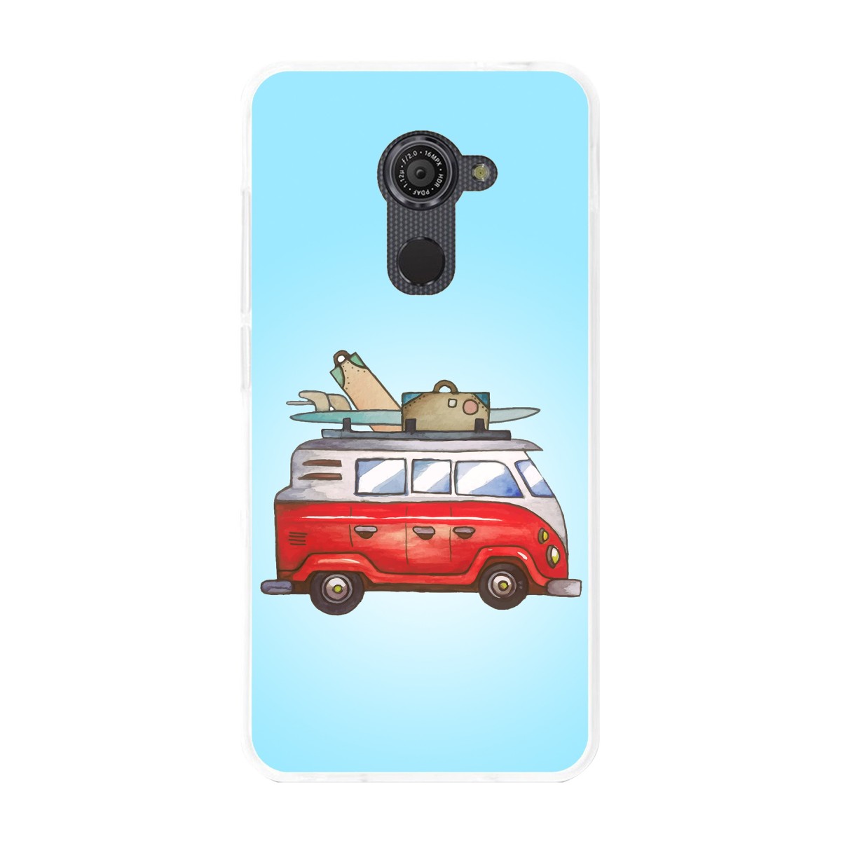 Funda Gel Tpu para Vodafone Smart Platinum 7 Diseño Furgoneta Dibujos