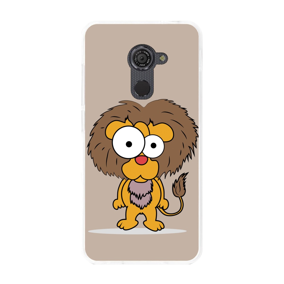 Funda Gel Tpu para Vodafone Smart Platinum 7 Diseño Leon Dibujos