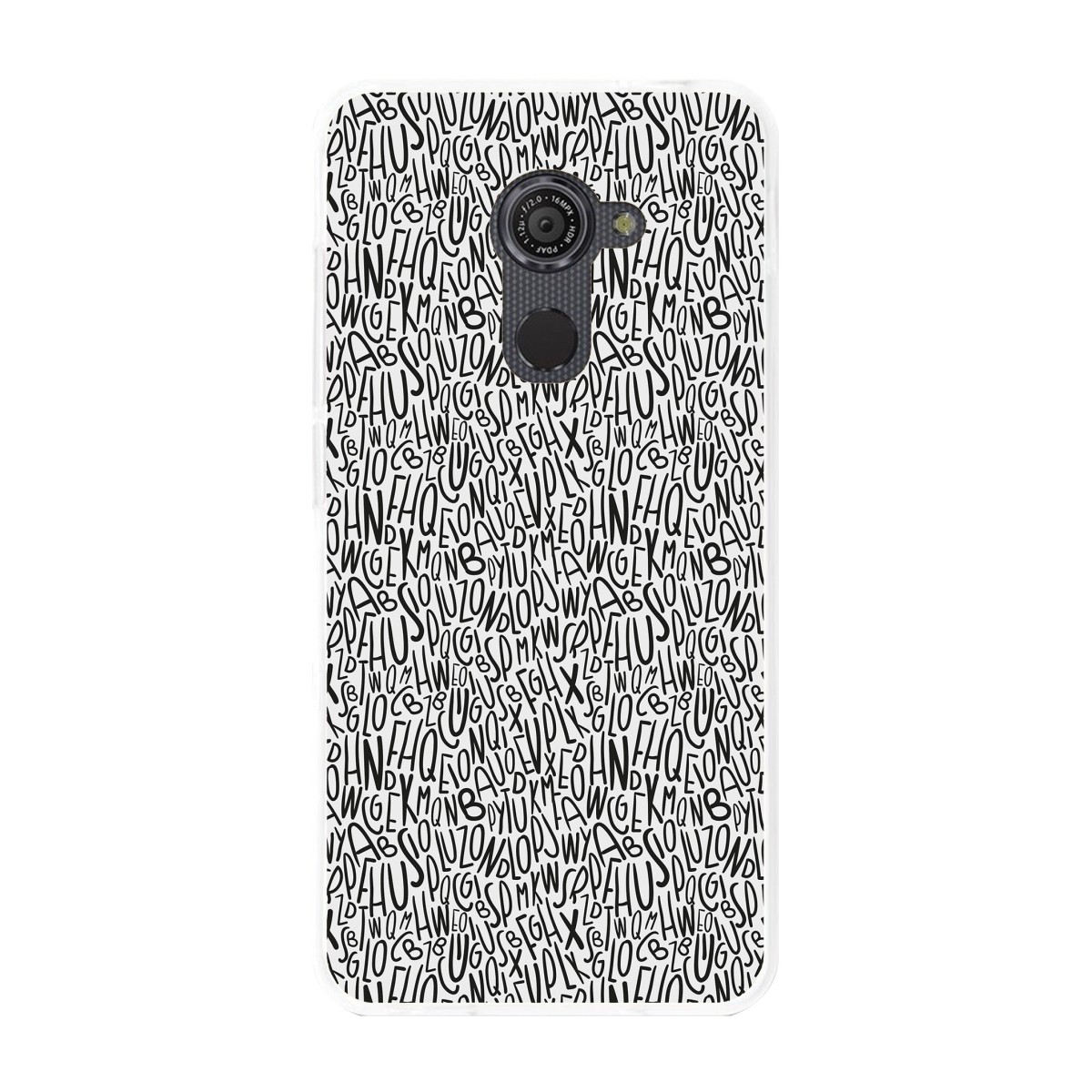Funda Gel Tpu para Vodafone Smart Platinum 7 Diseño Letras Dibujos