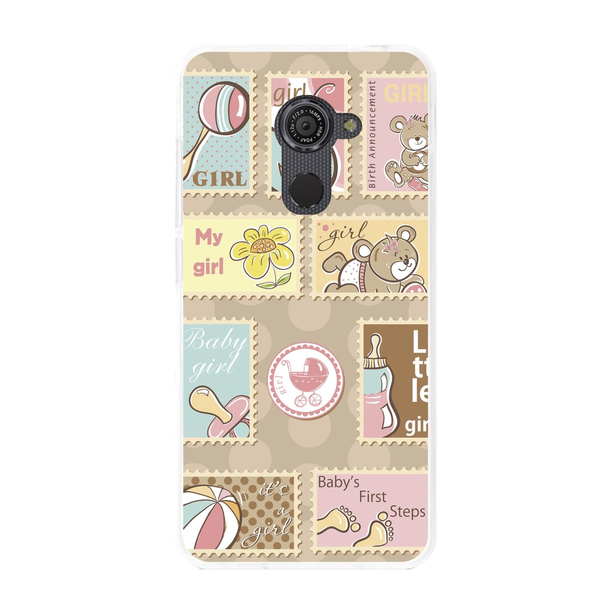 Funda Gel Tpu para Vodafone Smart Platinum 7 Diseño Sellos Dibujos