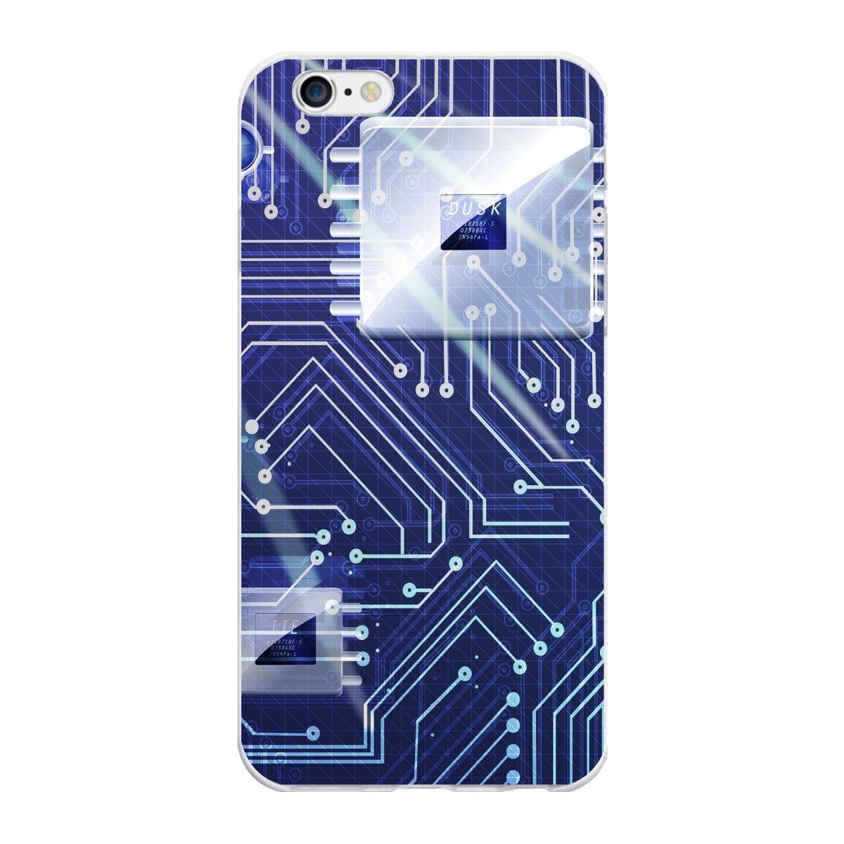 Funda Gel Tpu para Iphone 6 Plus / 6S Plus Diseño Circuito Dibujos