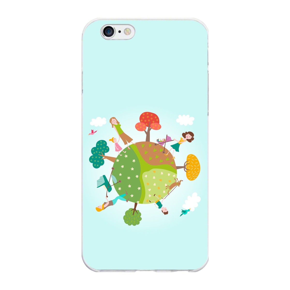 Funda Gel Tpu para Iphone 6 Plus / 6S Plus Diseño Familia Dibujos