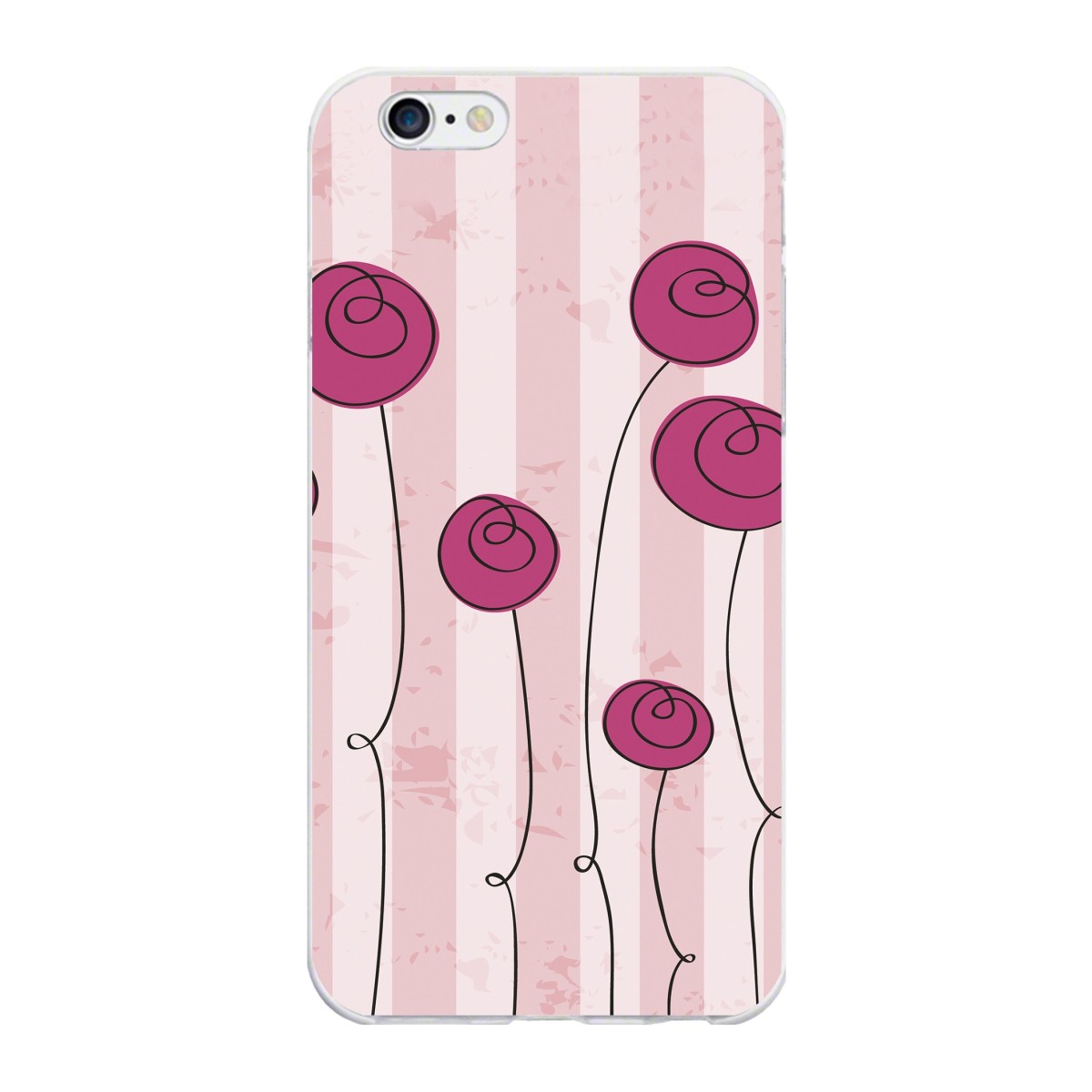 Funda Gel Tpu para Iphone 6 Plus / 6S Plus Diseño Flores Vintage Dibujos