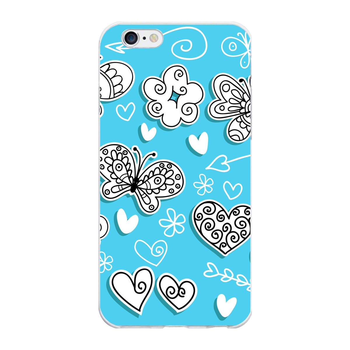 Funda Gel Tpu para Iphone 6 Plus / 6S Plus Diseño Mariposas Dibujos