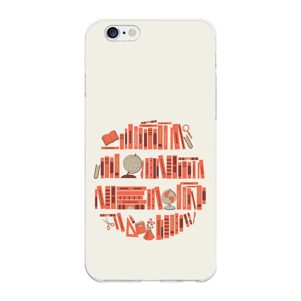 Funda Gel Tpu para Iphone 6 Plus / 6S Plus Diseño Mundo-Libro Dibujos