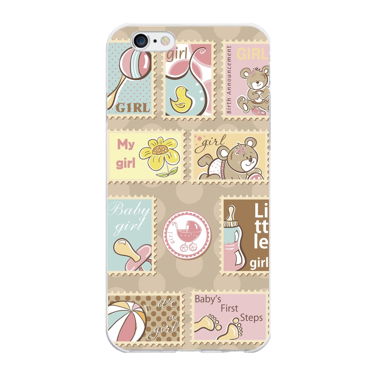 Funda Gel Tpu para Iphone 6 Plus / 6S Plus Diseño Sellos Dibujos