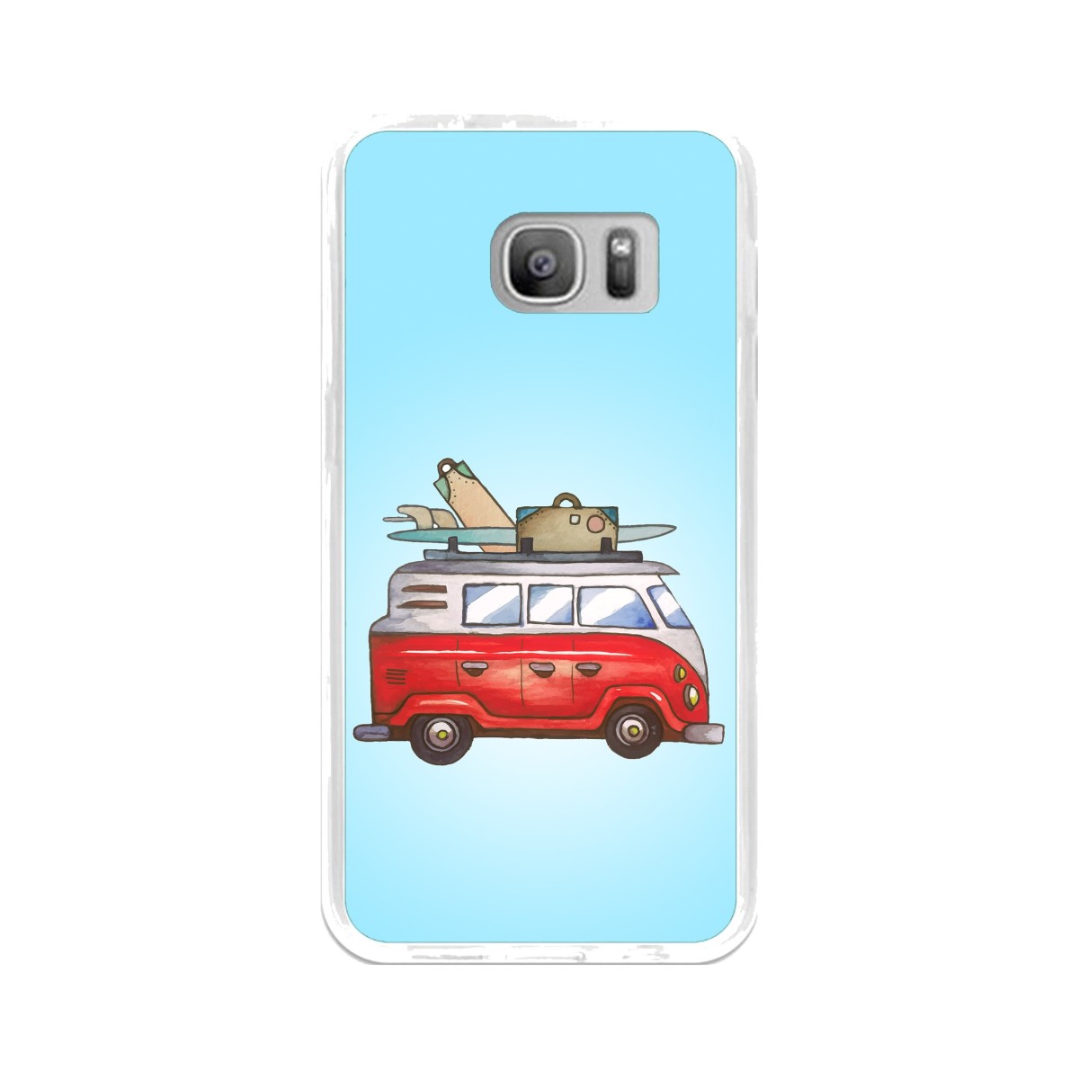 Funda Gel Tpu para Samsung Galaxy S7 Diseño Furgoneta Dibujos