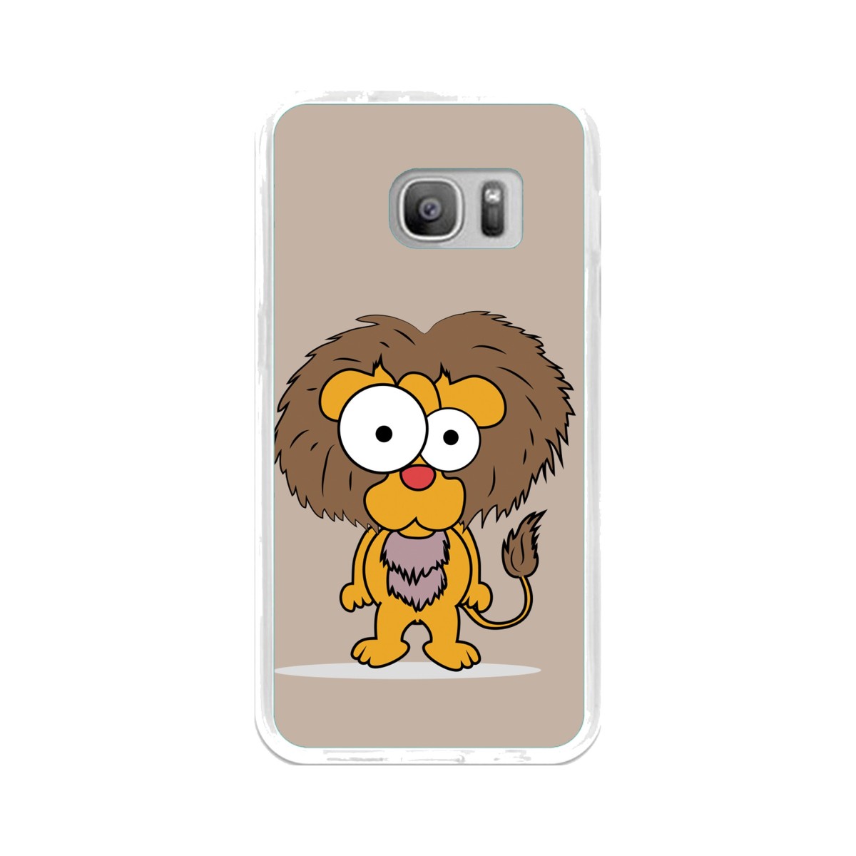 Funda Gel Tpu para Samsung Galaxy S7 Diseño Leon Dibujos