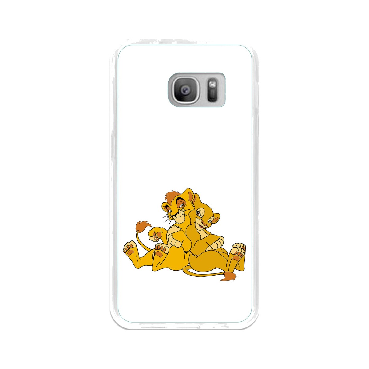 Funda Gel Tpu para Samsung Galaxy S7 Diseño Leones Dibujos