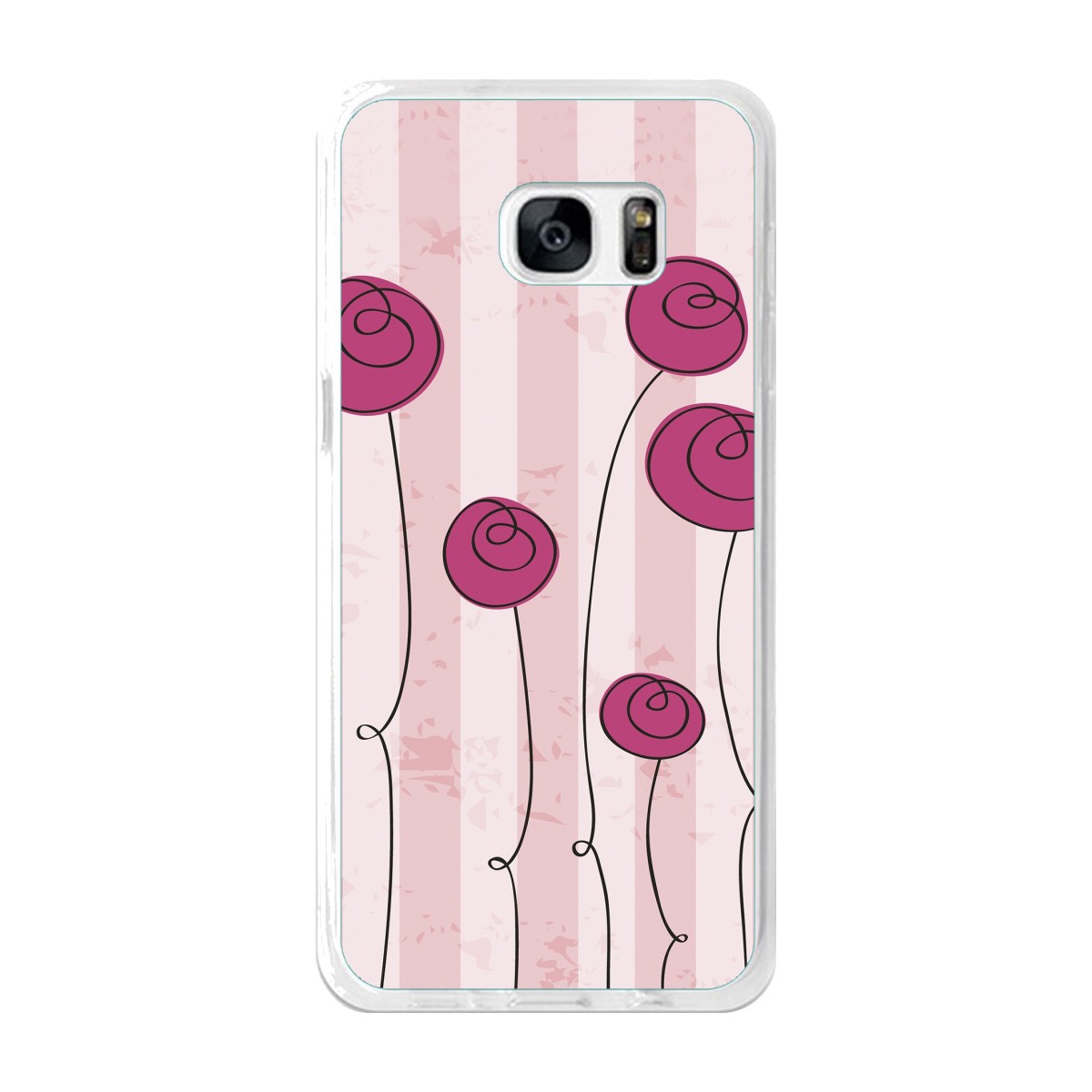 Funda Gel Tpu para Samsung Galaxy S7 Edge Diseño Flores Vintage Dibujos