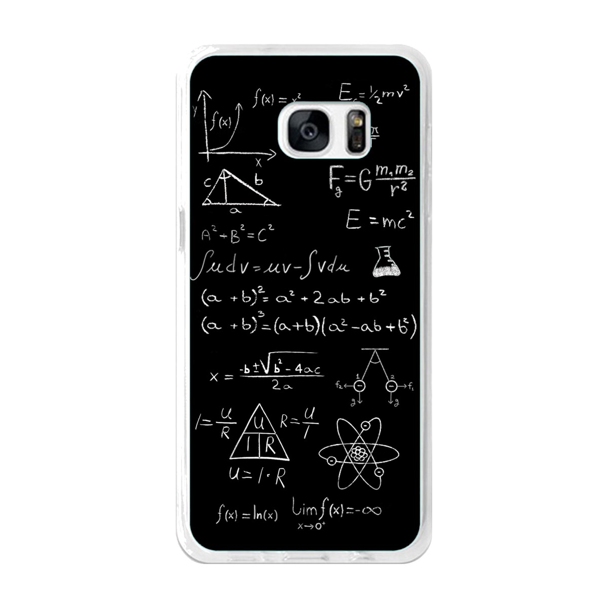 Funda Gel Tpu para Samsung Galaxy S7 Edge Diseño Formulas Dibujos