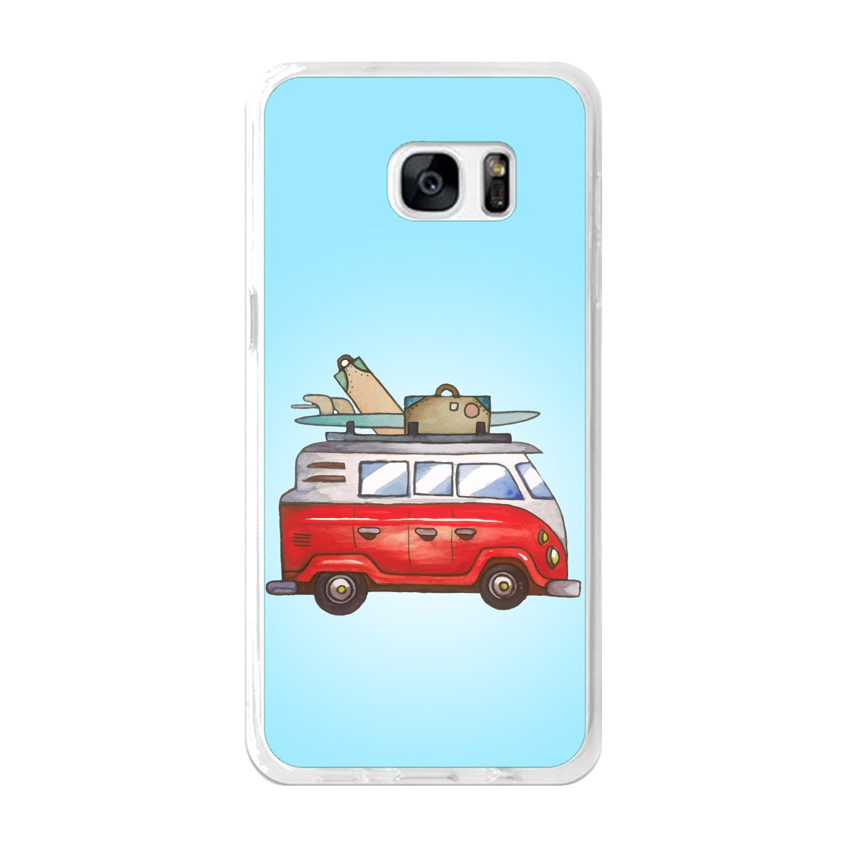 Funda Gel Tpu para Samsung Galaxy S7 Edge Diseño Furgoneta Dibujos