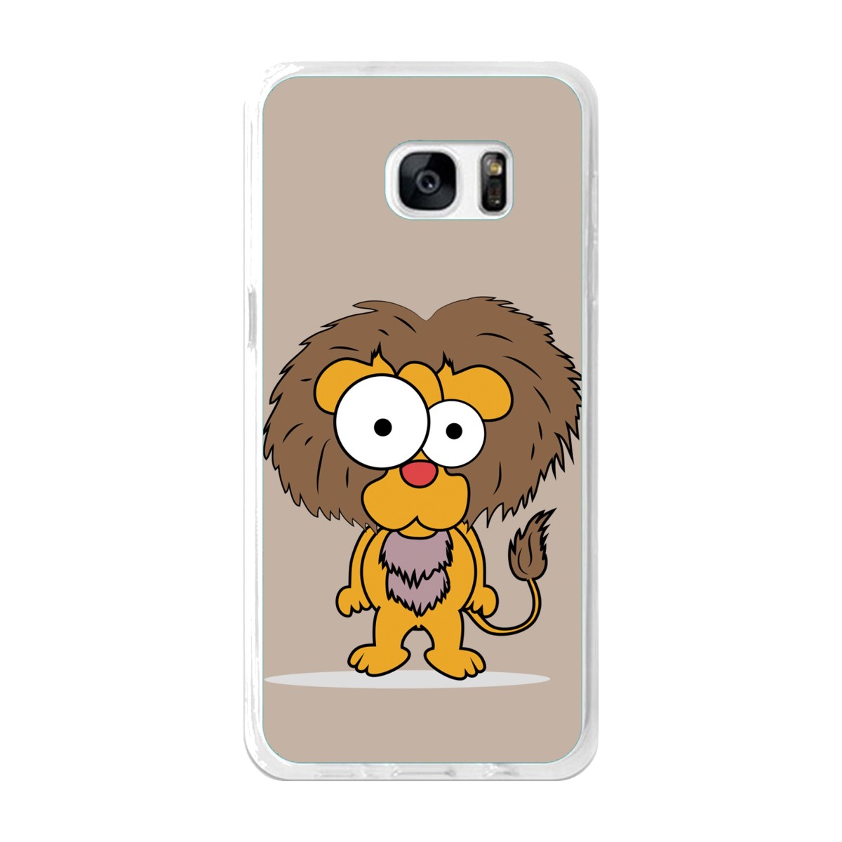 Funda Gel Tpu para Samsung Galaxy S7 Edge Diseño Leon Dibujos