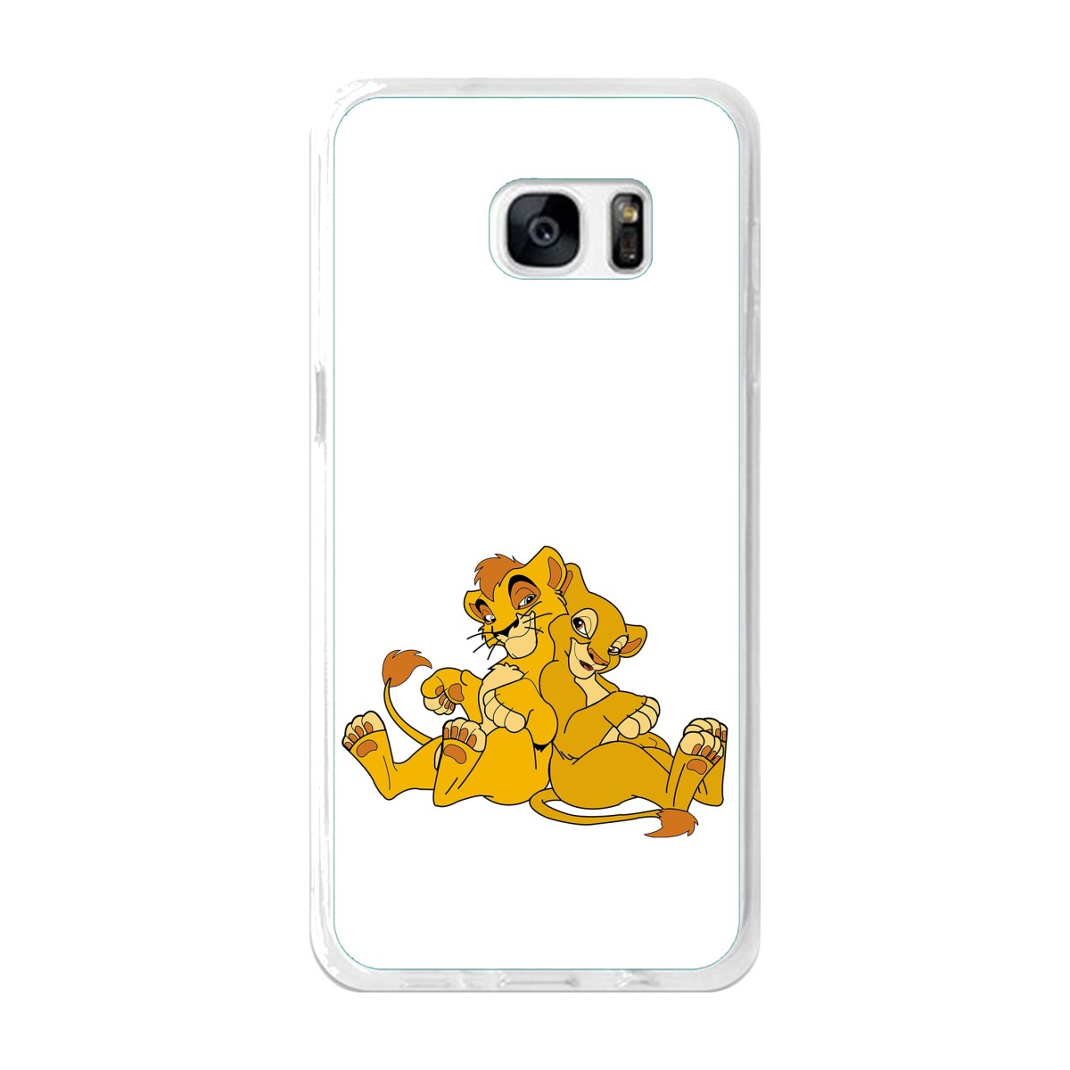 Funda Gel Tpu para Samsung Galaxy S7 Edge Diseño Leones Dibujos