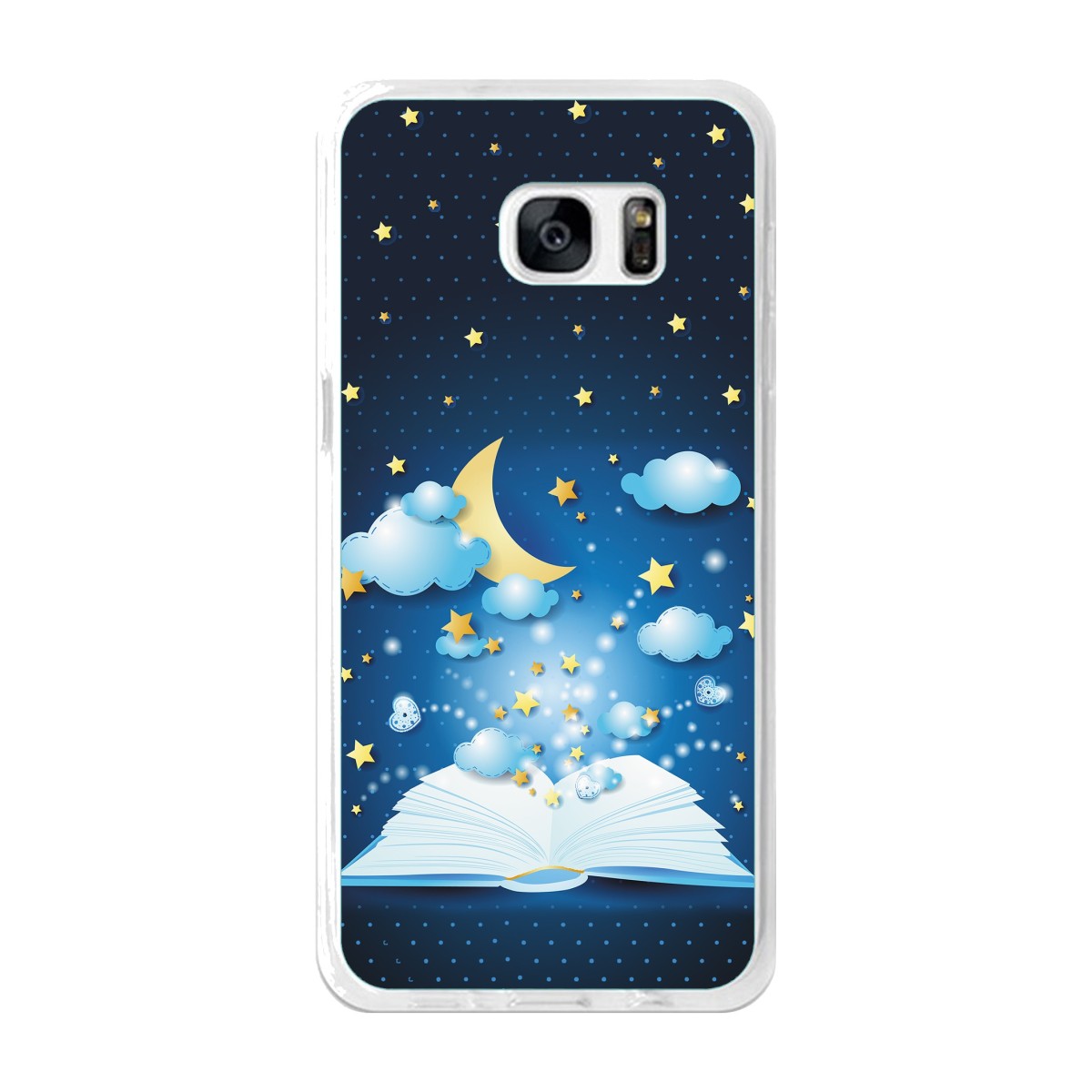 Funda Gel Tpu para Samsung Galaxy S7 Edge Diseño Libro-Cuentos Dibujos