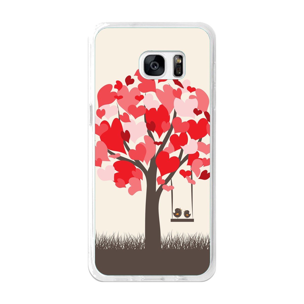 Funda Gel Tpu para Samsung Galaxy S7 Edge Diseño Pajaritos Dibujos