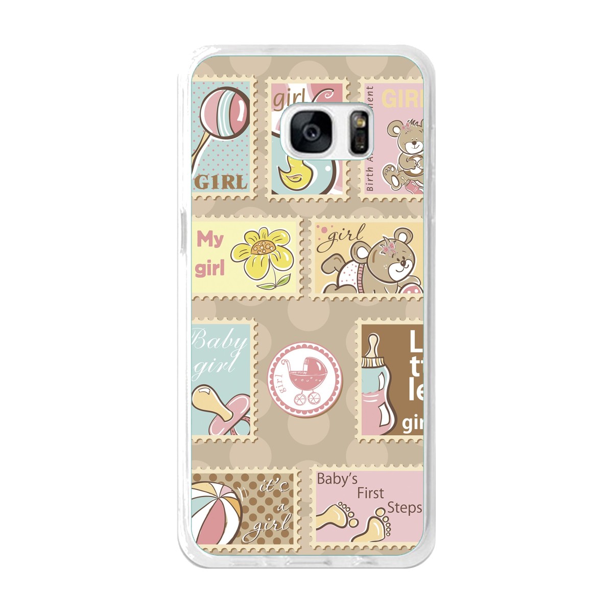 Funda Gel Tpu para Samsung Galaxy S7 Edge Diseño Sellos Dibujos