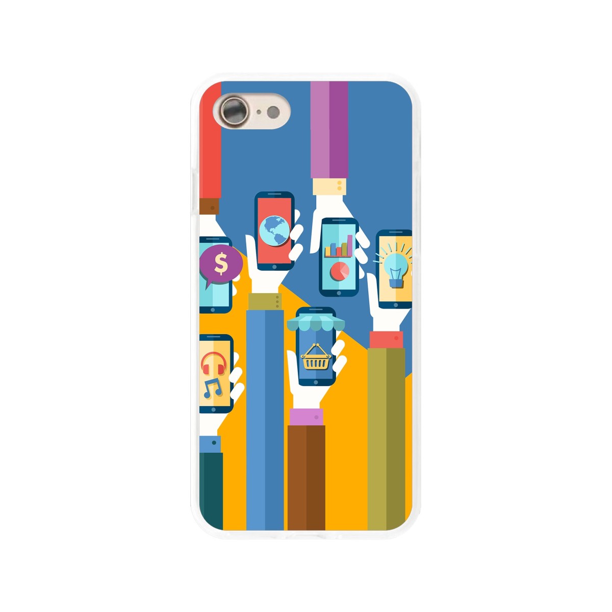 Funda Gel Tpu para Iphone 7 /  8 Diseño Apps Dibujos