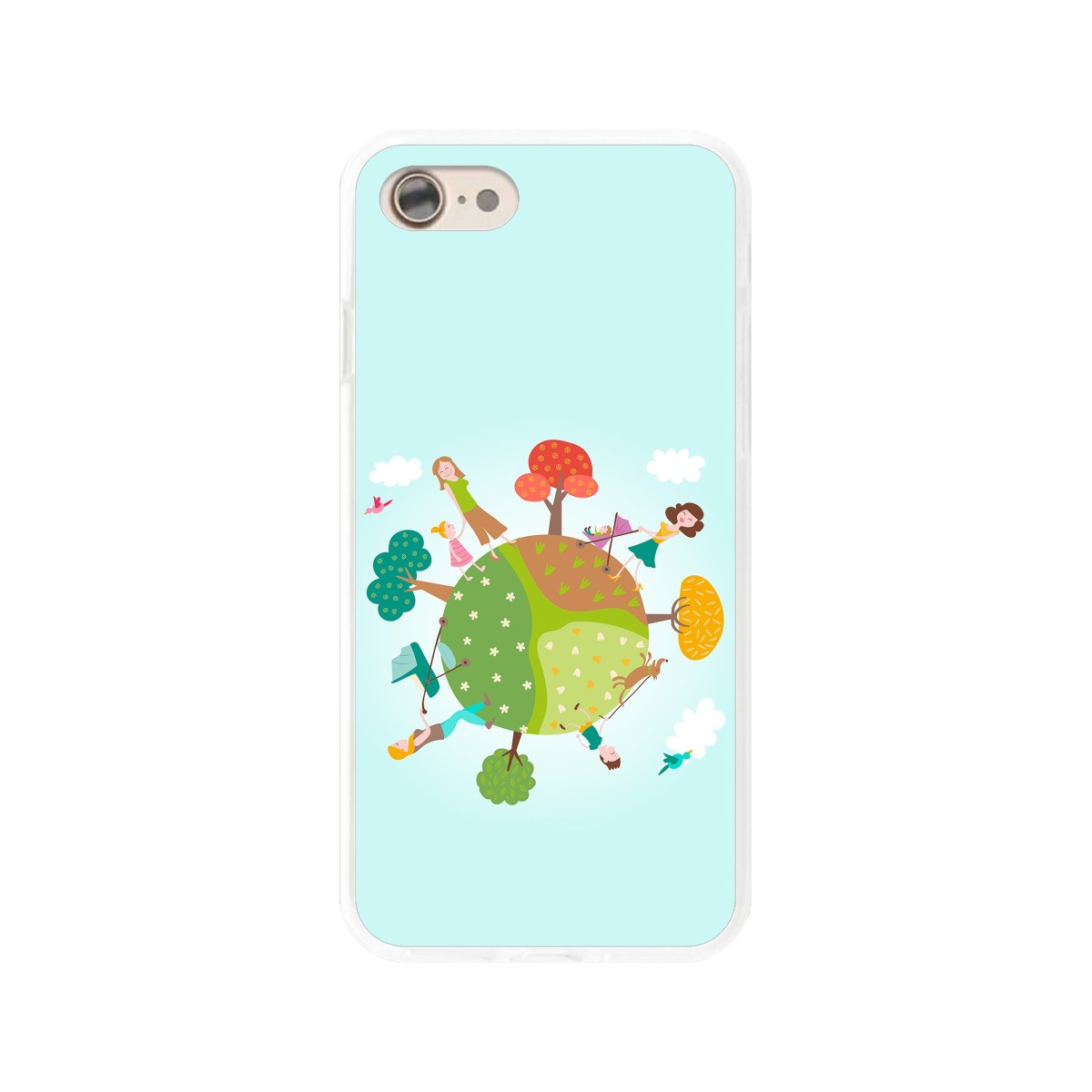 Funda Gel Tpu para Iphone 7 /  8 Diseño Familia Dibujos