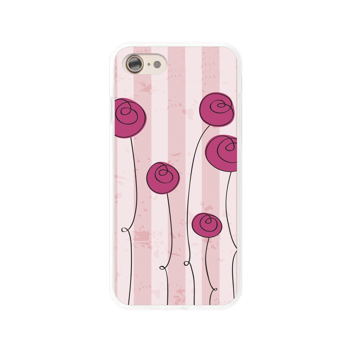Funda Gel Tpu para Iphone 7 /  8 Diseño Flores Vintage Dibujos