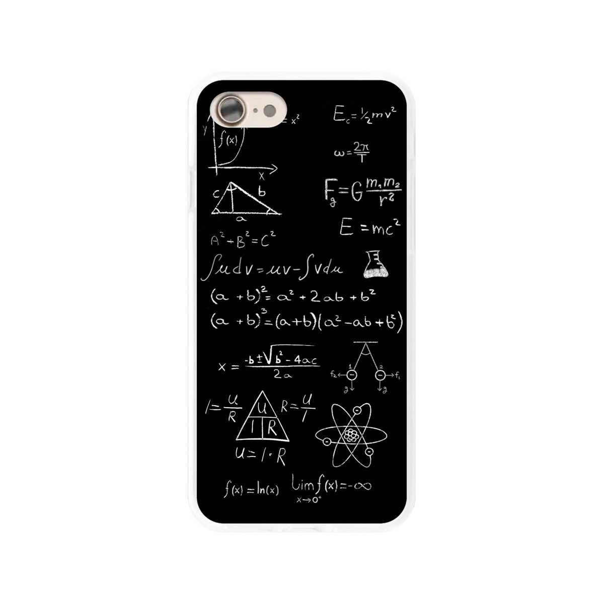 Funda Gel Tpu para Iphone 7 /  8 Diseño Formulas Dibujos