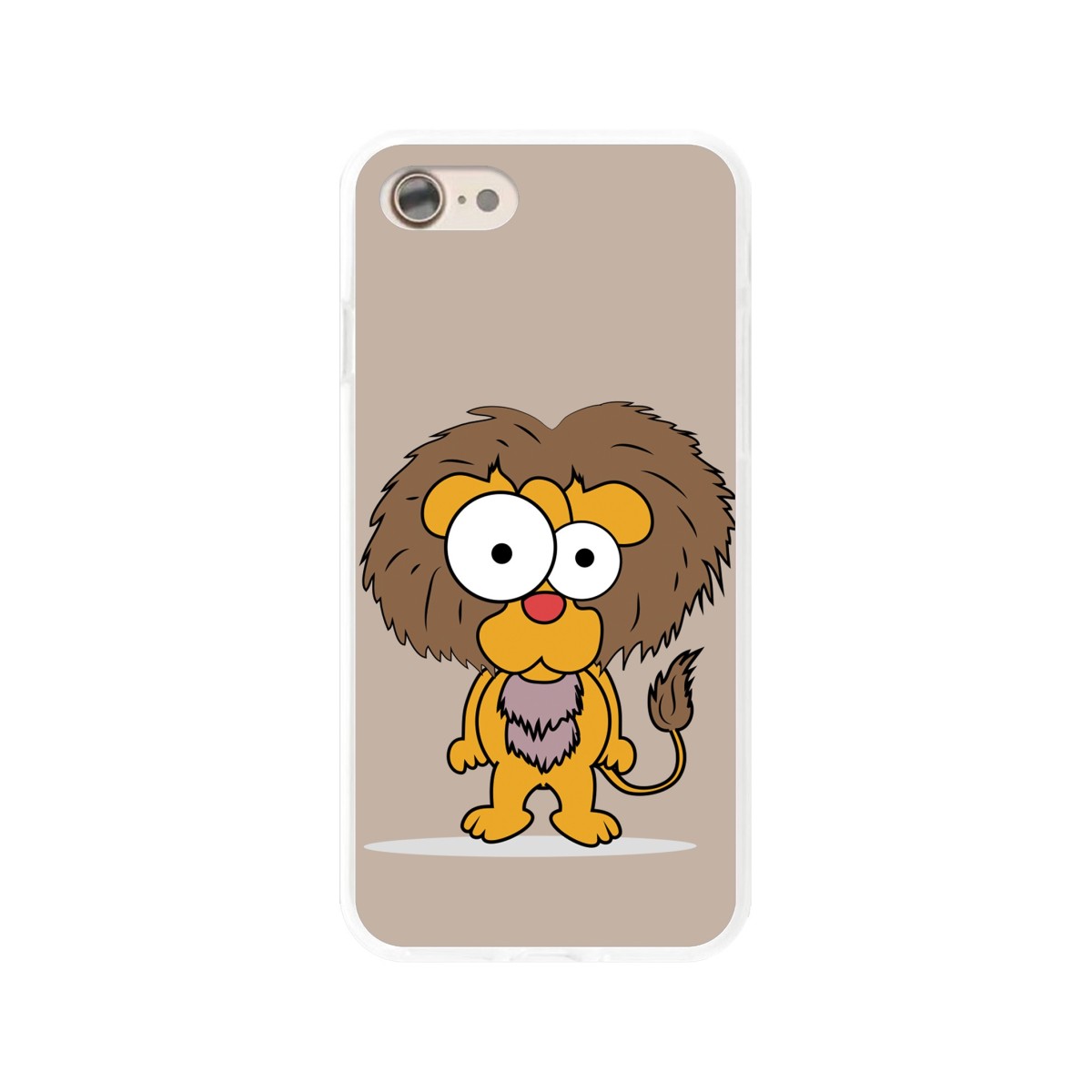Funda Gel Tpu para Iphone 7 /  8 Diseño Leon Dibujos