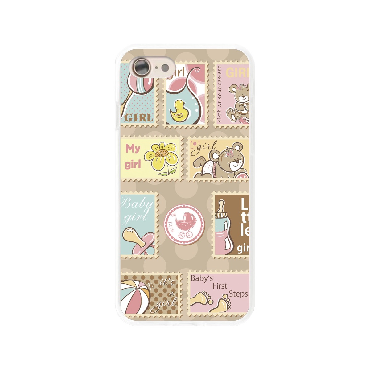 Funda Gel Tpu para Iphone 7 /  8 Diseño Sellos Dibujos