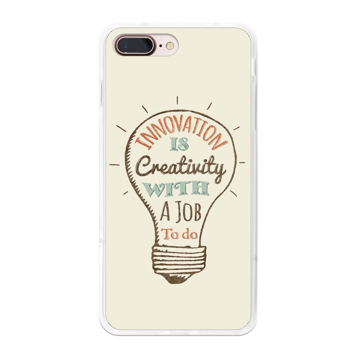 Funda Gel Tpu para Iphone 7 Plus / 8 Plus Diseño Creativity Dibujos