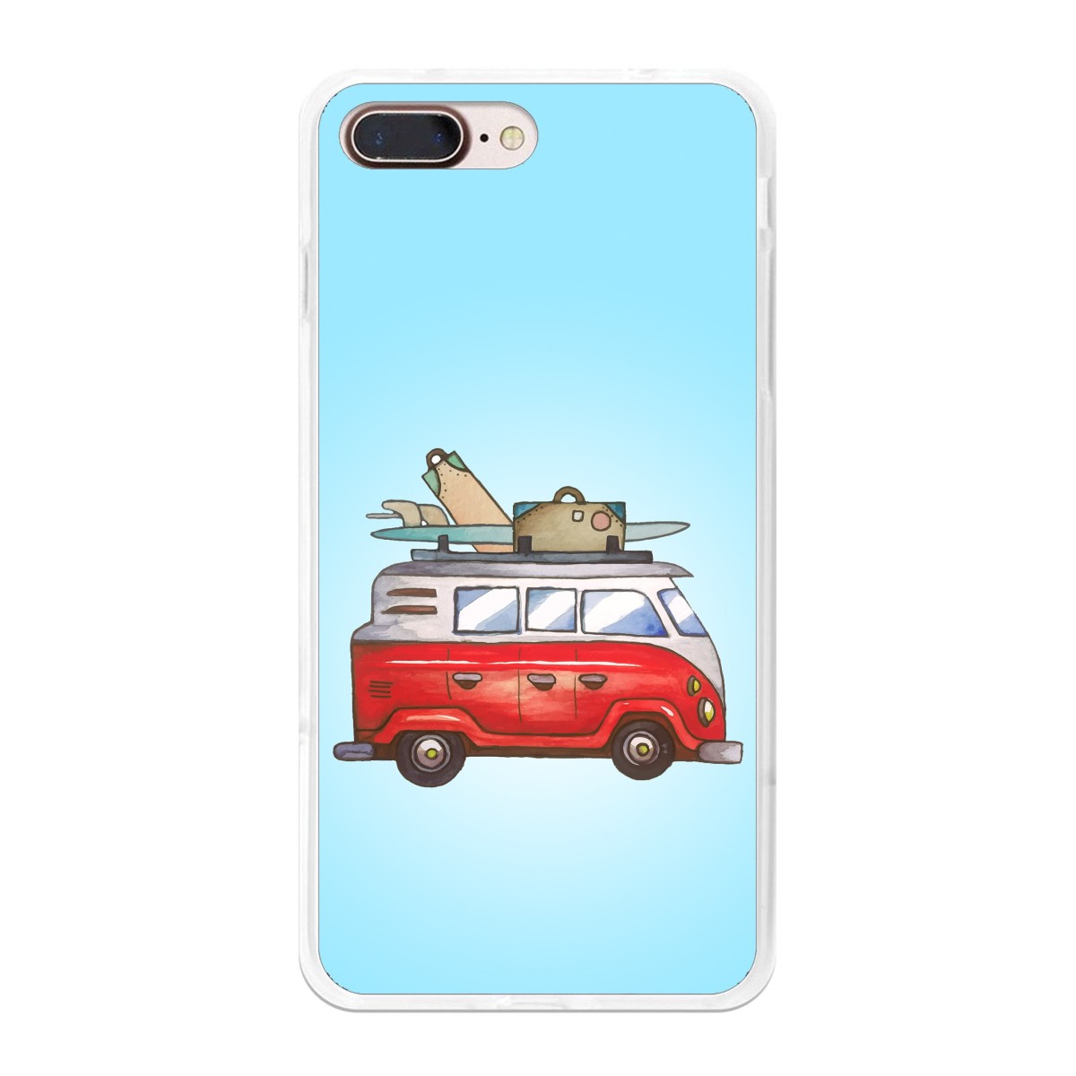 Funda Gel Tpu para Iphone 7 Plus / 8 Plus Diseño Furgoneta Dibujos