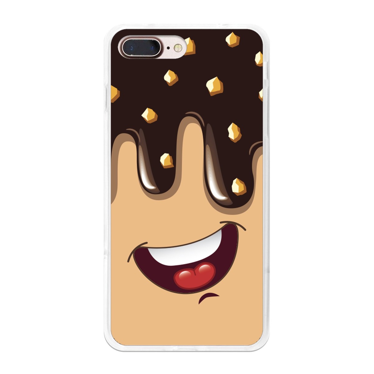Funda Gel Tpu para Iphone 7 Plus / 8 Plus Diseño Helado Chocolate Dibujos
