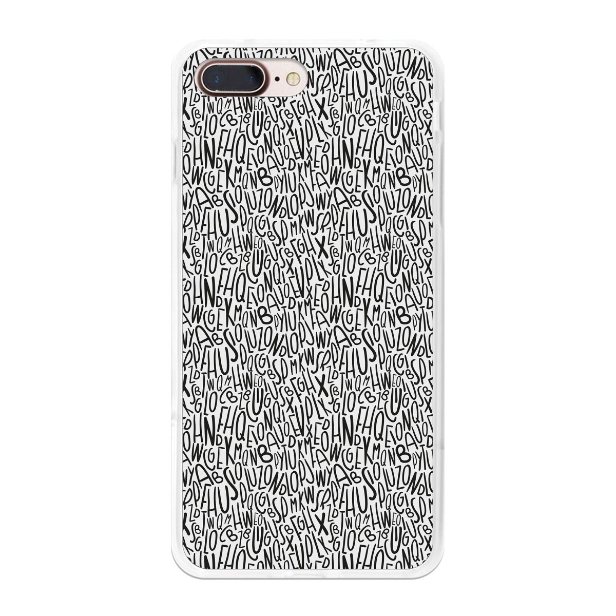 Funda Gel Tpu para Iphone 7 Plus / 8 Plus Diseño Letras Dibujos