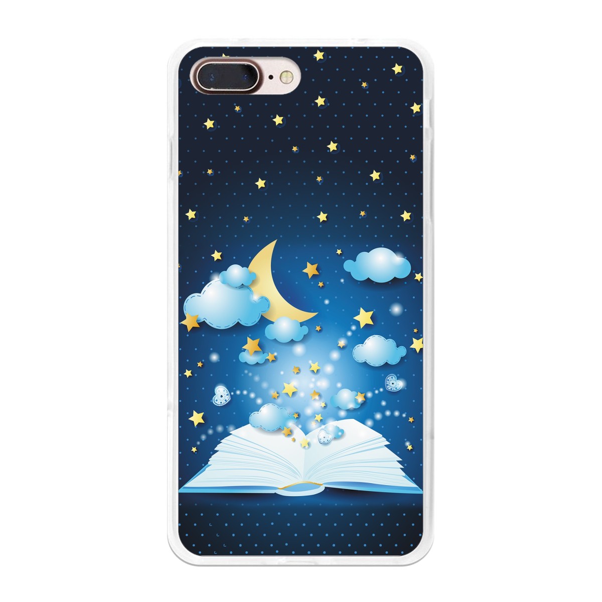 Funda Gel Tpu para Iphone 7 Plus / 8 Plus Diseño Libro-Cuentos Dibujos