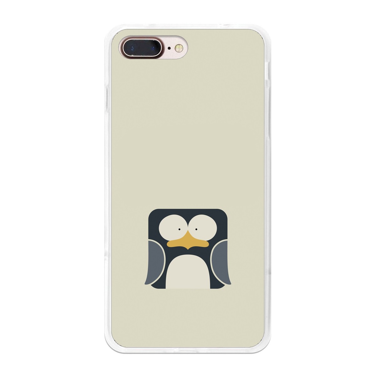 Funda Gel Tpu para Iphone 7 Plus / 8 Plus Diseño Pinguino Dibujos