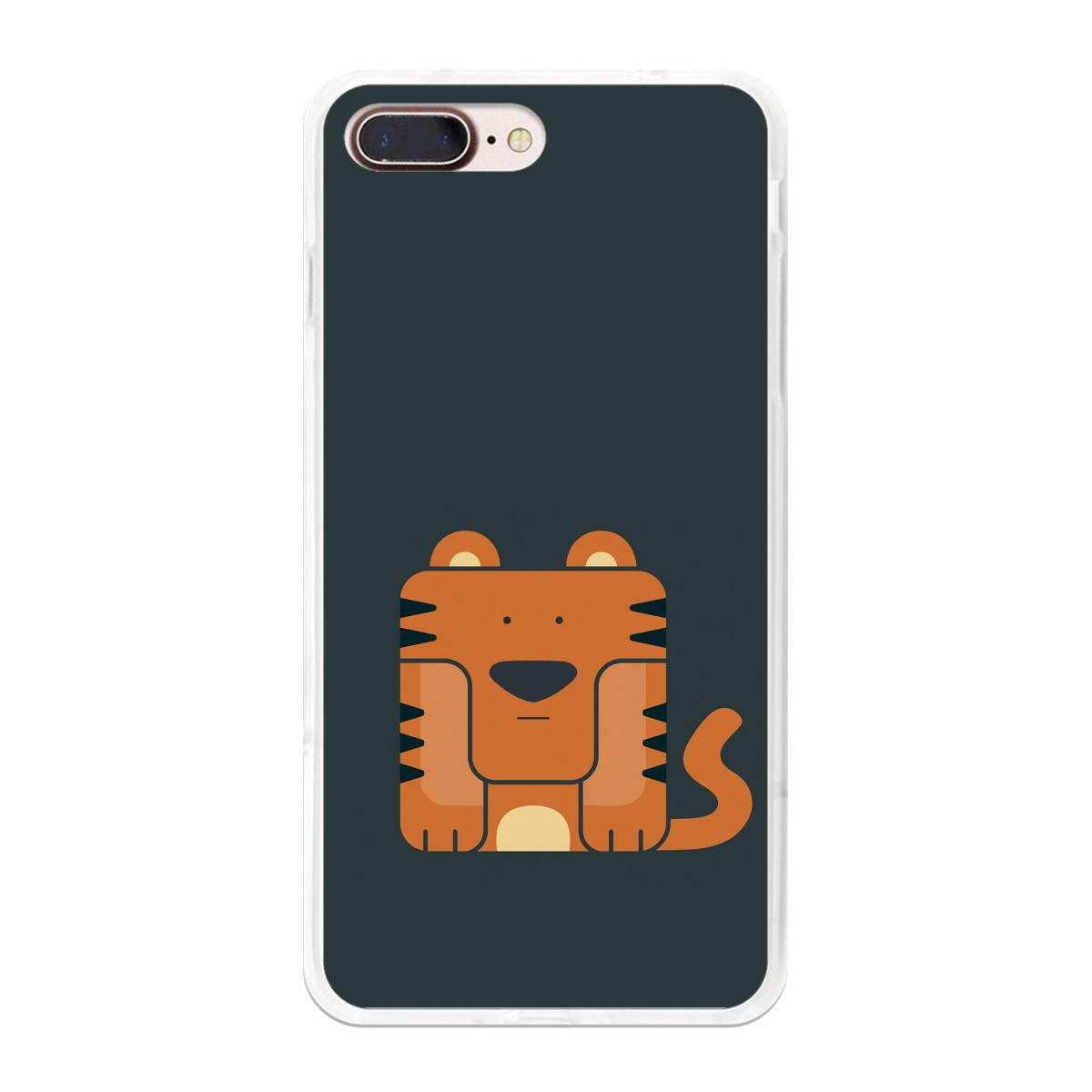 Funda Gel Tpu para Iphone 7 Plus / 8 Plus Diseño Tigre Dibujos
