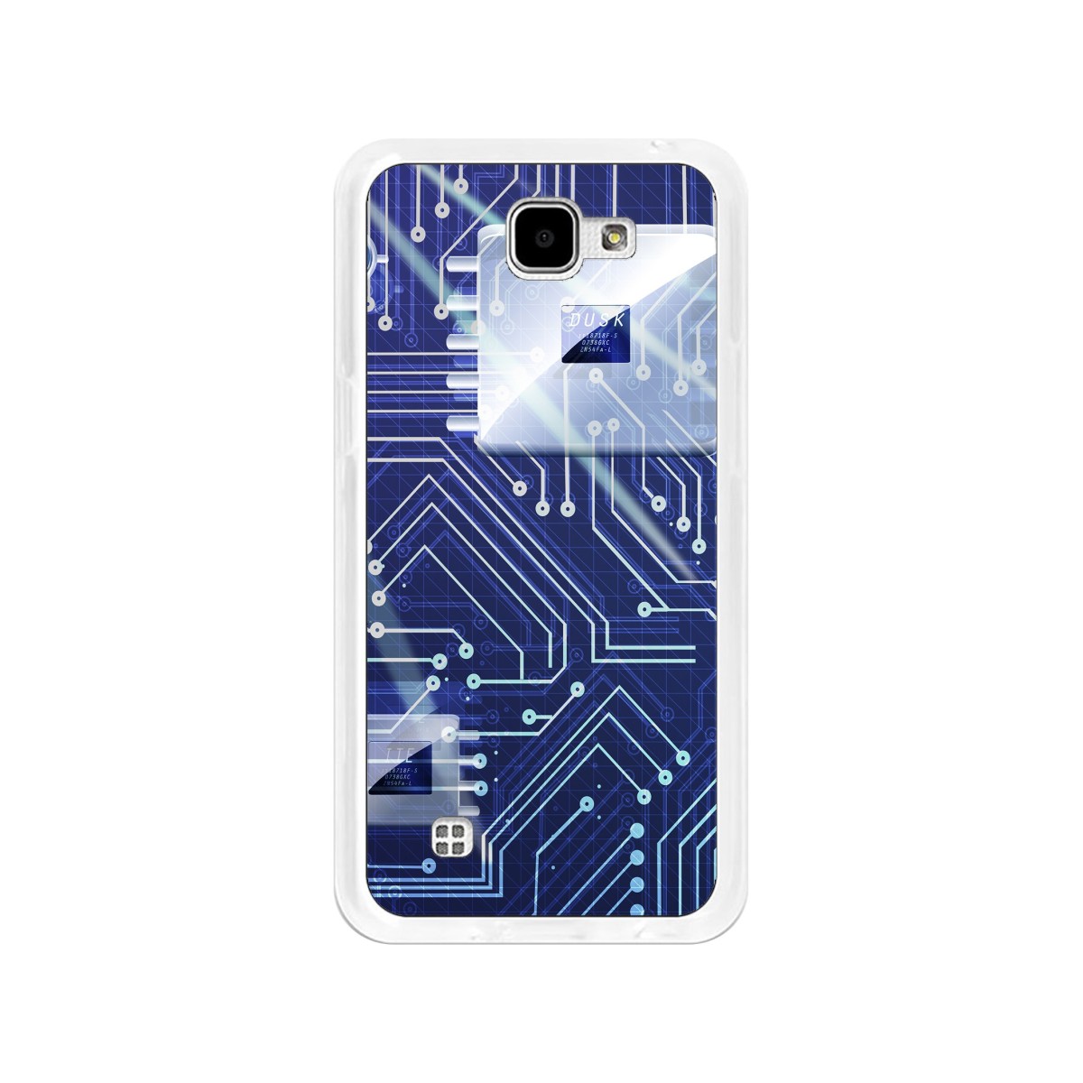 Funda Gel Tpu para Lg K4 Diseño Circuito Dibujos