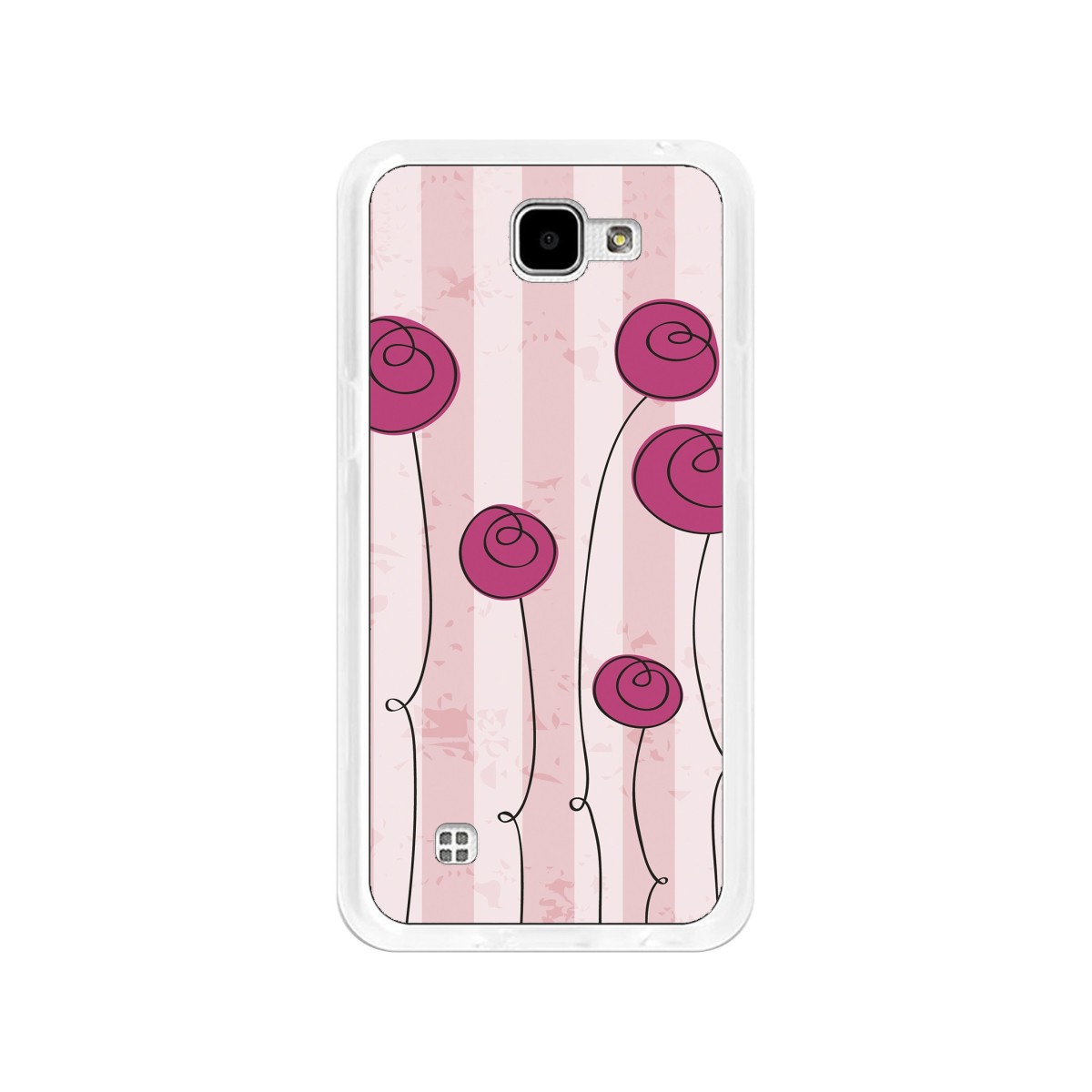 Funda Gel Tpu para Lg K4 Diseño Flores Vintage Dibujos