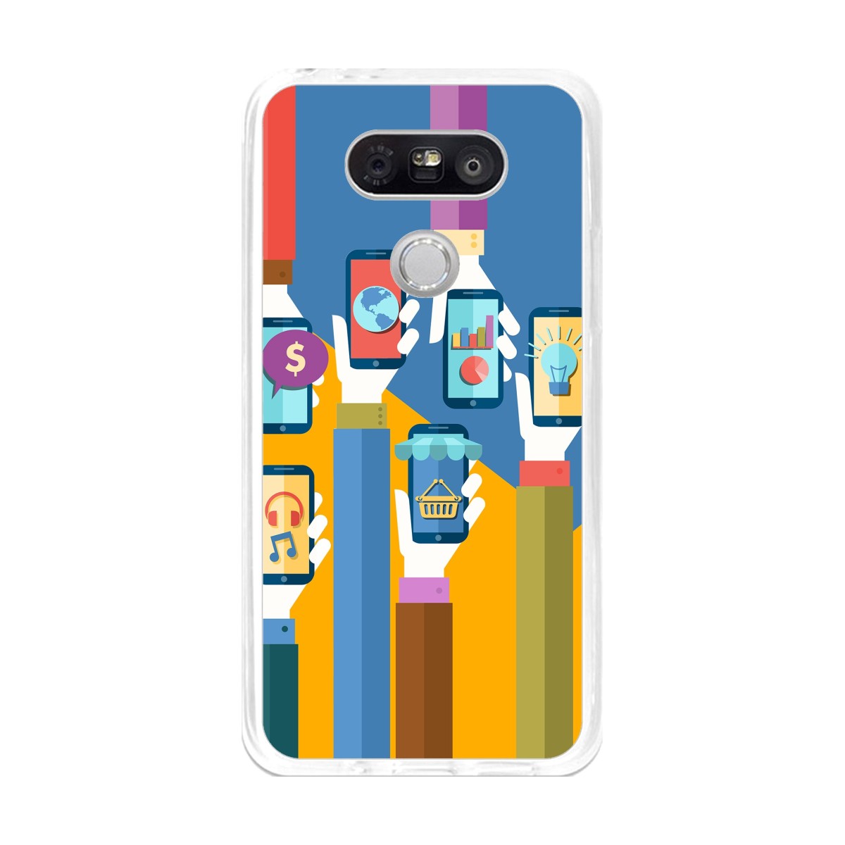 Funda Gel Tpu para Lg G5 Diseño Apps Dibujos