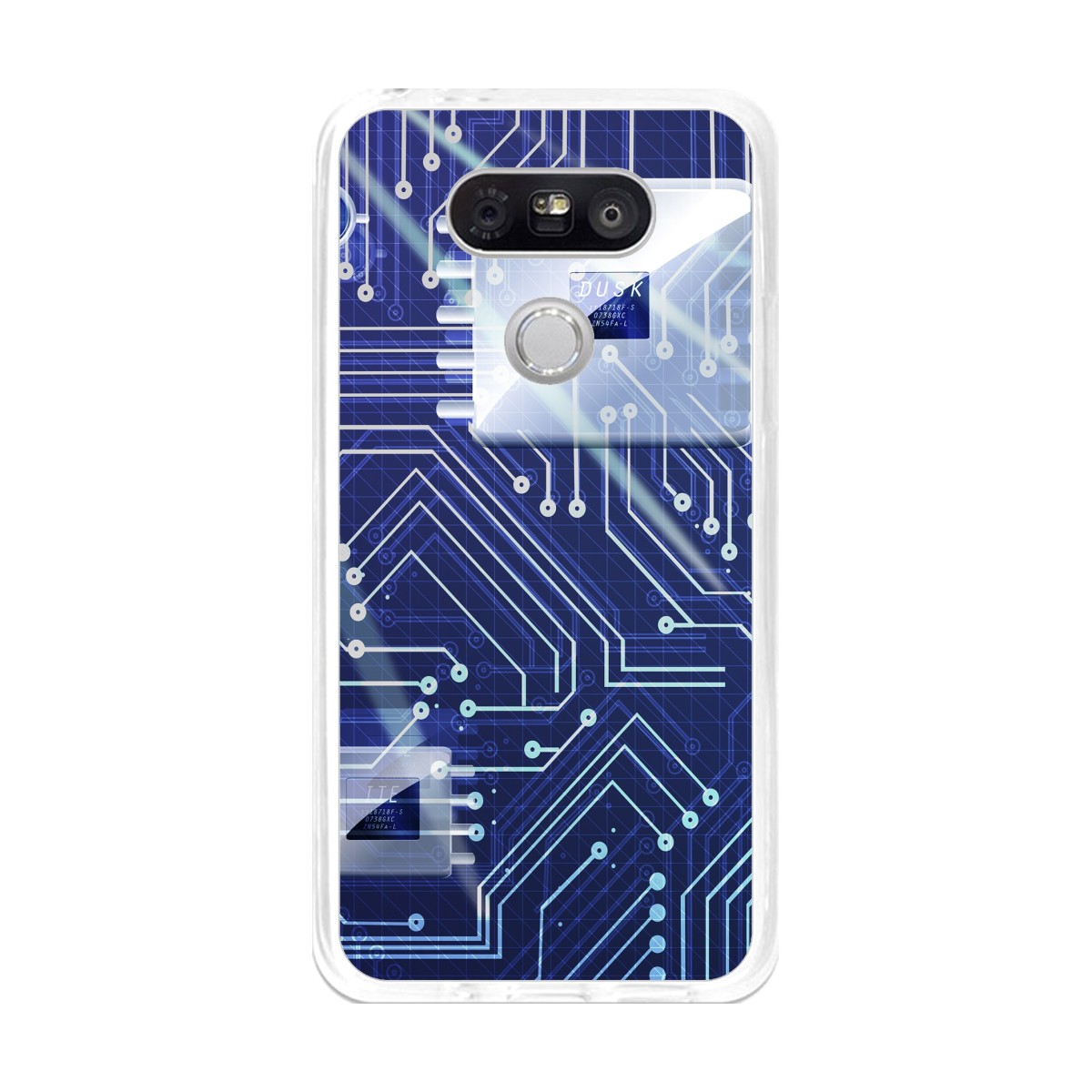 Funda Gel Tpu para Lg G5 Diseño Circuito Dibujos
