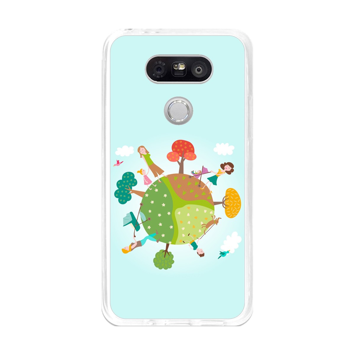 Funda Gel Tpu para Lg G5 Diseño Familia Dibujos